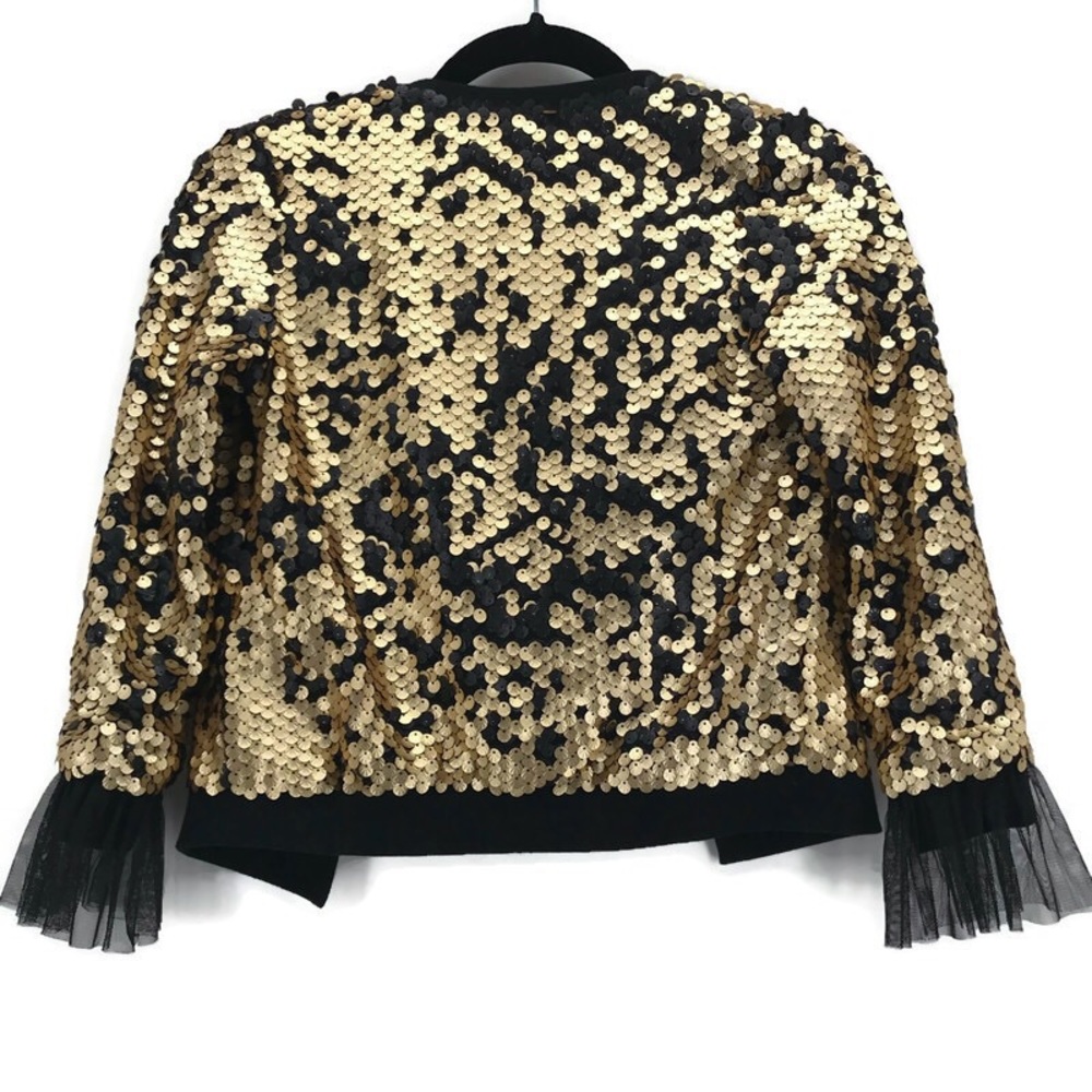 Art Class Girls Gold and Black Flip Sequin Jacket - Picture 2 of 6
